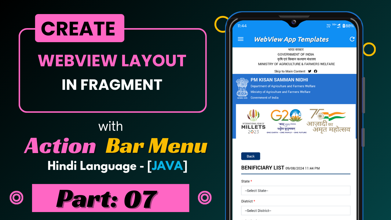 How do you create a webview in fragment layout in Android Studio?